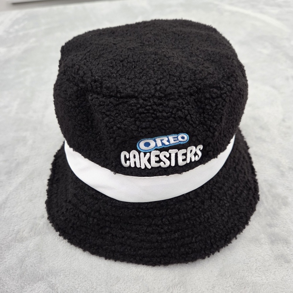 Oreo Cakesters Popup Swag Fuzzy Bucket Hat Black Sherpa Fleece Adult OSFM Rare